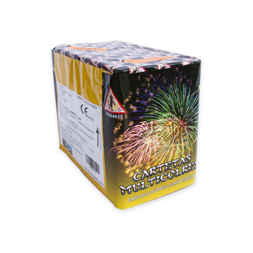 BATERIA 45 DISPAROS RECTO – CARTETAS MULTICOLORES
